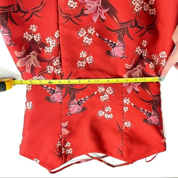 JOHANNA ORTIZ El Dia Que Me Quieras Dress Renaissance Victorian Red Ruffle satin - Picture 11 of 17